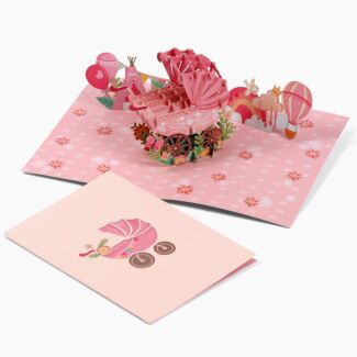 Kirigami ‘Baby Girl’ 3D Pop-up Card