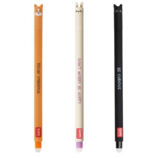 Set of 3 Pets Erasable Gel Pens