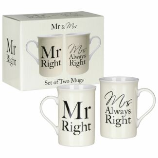 Mr & Mrs Right and Always Right Mugs 