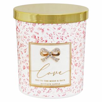 Pink Floral ‘Love You To The Moon’ Candle