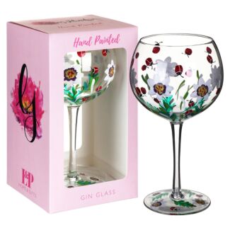 Hand Painted Ladybirds Gin Glass