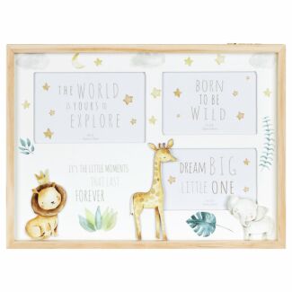 Little Moments Safari Triple Collage Wooden Photo Frame