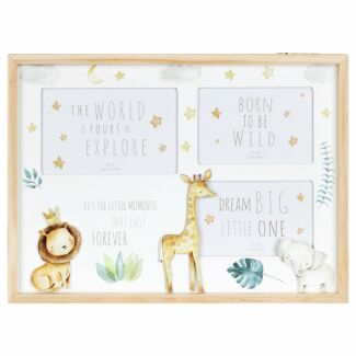 Little Moments Safari Triple Collage Wooden Photo Frame