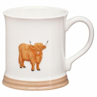 Country Life Highland Cow Embossed Tankard Mug