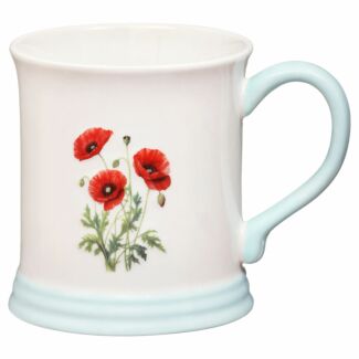 Country Life Poppy Embossed Tankard Mug