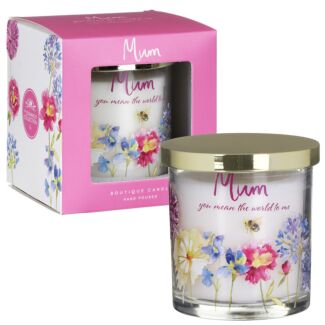 Mum Glass Tumbler Candle with Lid