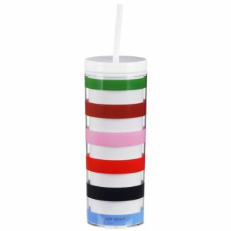 Adventure Stripe Acrylic Tumbler with Straw