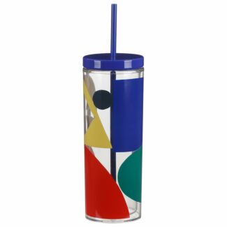 Colourblock Acrylic Tumbler with Straw