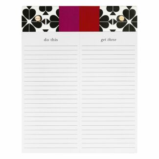 Black Spade Flower Split Notepad