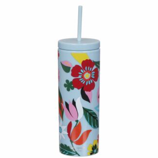 Safari Floral Acrylic Tumbler with Straw