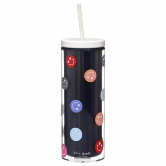 Spade Smiley Acrylic Tumbler With Straw