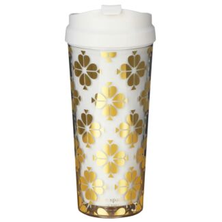 Gold Spade Flower Thermal Mug