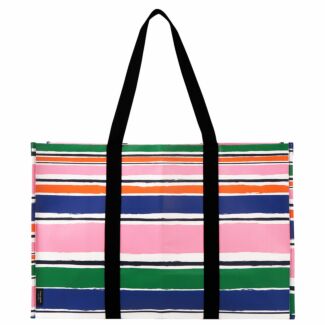 Ocean Stripe Large Grocery Tote