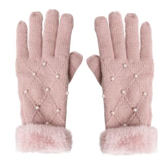 Cozy Pink Pearl Women's Gloves