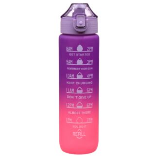 Purple & Pink Motivational Water Bottle