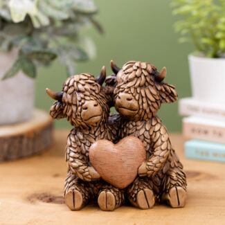 Hughie Highland Cow ‘True Love’ Ornament
