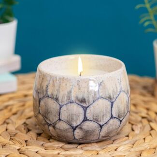 Reactive Glaze Grey Small Fragranced Candle