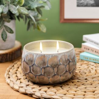 Reactive Glaze Grey Medium Fragranced Candle