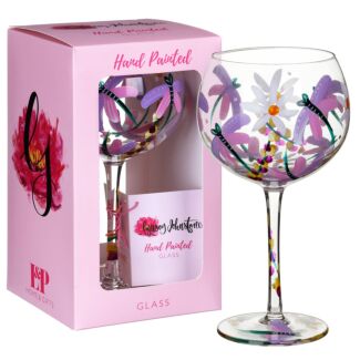 Dragonflies & Daises Gin Glass