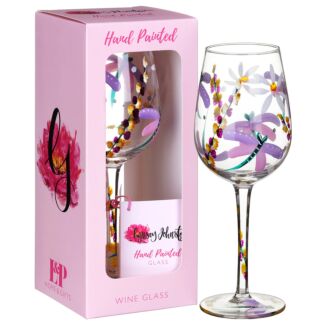 Dragonflies & Daisies Wine Glass