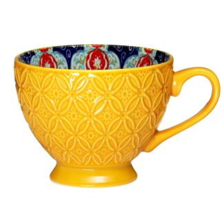 Tuscany Yellow Footed Ceramic Mug
