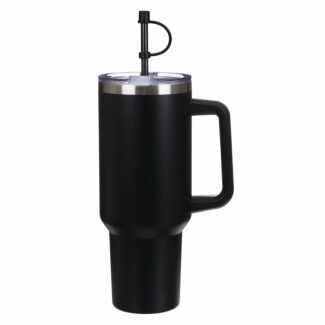 Black 1200ml Travel Tumbler with Straw