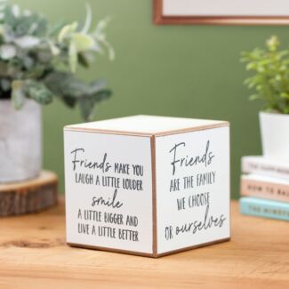 ‘Friends’ Wooden Cube Decoration