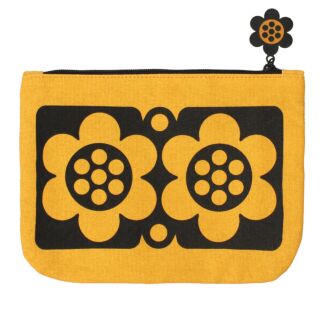 Hornsea Geo Flower Yellow Pouch Bag