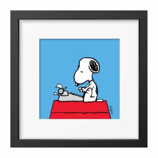 Peanuts Typewriter Snoopy Square Framed Art Print