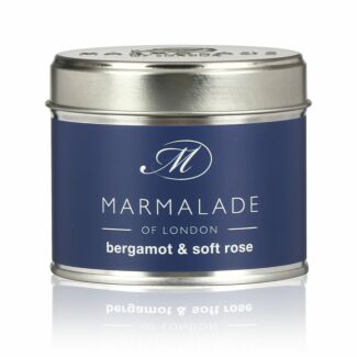 Bergamot & Soft Rose 210g Tin Soy Candle