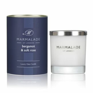 Bergamot & Soft Rose 230g Luxury Glass Soy Candle