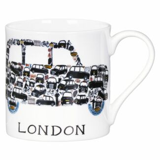 Louise Tate London Taxi 350ml Mug