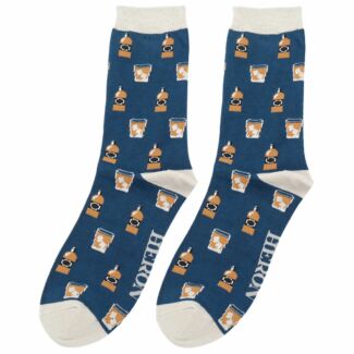 Navy Whisky Men’s Bamboo Socks