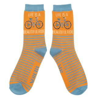 ‘Life is a Beautiful Ride’ Men’s Bamboo Socks