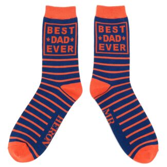 Navy ‘Best Dad Ever’ Men’s Bamboo Socks