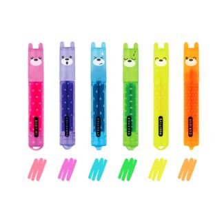 Teddy’s Mood Set Of 6 Mini Highlighters