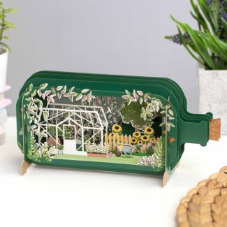 Greenhouse Garden Message In A Bottle Card