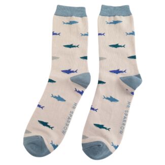 Silver Sharks Men’s Bamboo Socks