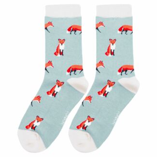 Duck Egg Foxes Women’s Bamboo Socks