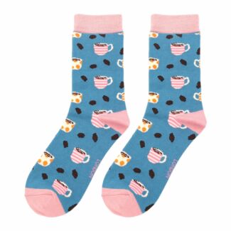 Denim Coffee Shop Women’s Bamboo Socks