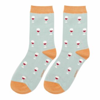 Duck Egg Wine Glass Women’s Bamboo Socks