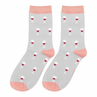 Silver Wine Glass Women’s Bamboo Socks