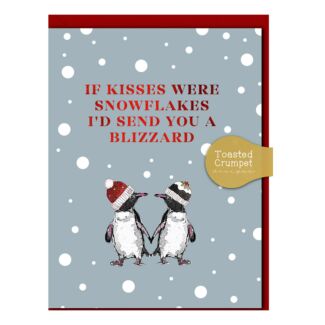 Penguins ‘If Kisses Were Snowflakes’ Mini Christmas Card