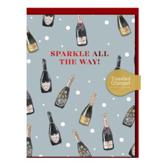 Champagne ‘Sparkle All The Way’ Mini Christmas Card