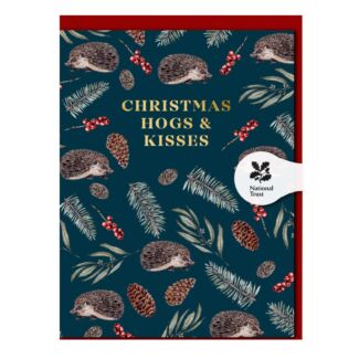 Hedgehog ‘Hogs & Kisses’ Mini Christmas Card