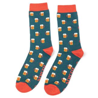 Teal Beer Men’s Bamboo Socks