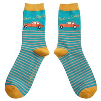 Teal ‘Dad’s a Classic’ Men’s Bamboo Socks