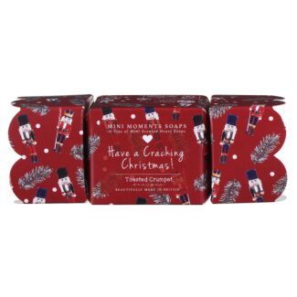 ‘Nutcracker’ Mini Moments Trio of 20g Heart Soaps Cracker