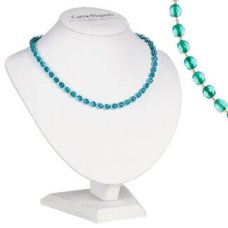 Teal & Green Filaments Full Necklace