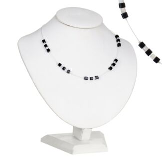 Monochrome Cubes Spaced Necklace